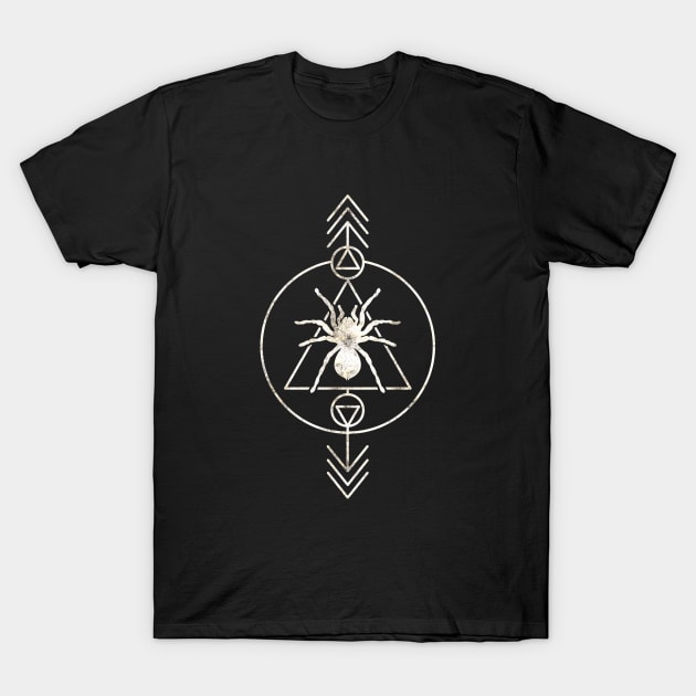 Cool Geometric Spider Shape T-Shirt by Stoney09